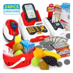 Детская супермаркет кассовый Моделирование игрушки ребенка раннего образования ролевая игра калькулятор, кассир игрушка