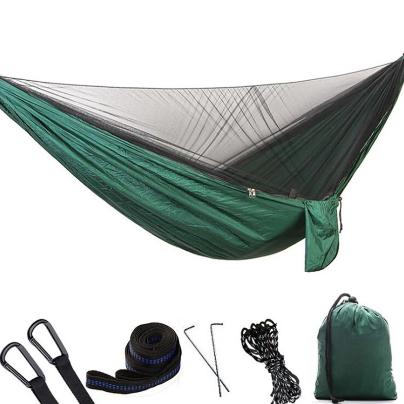 1 2 Person Outdoor Mosquito Net Parachute Hammock Camping Hanging