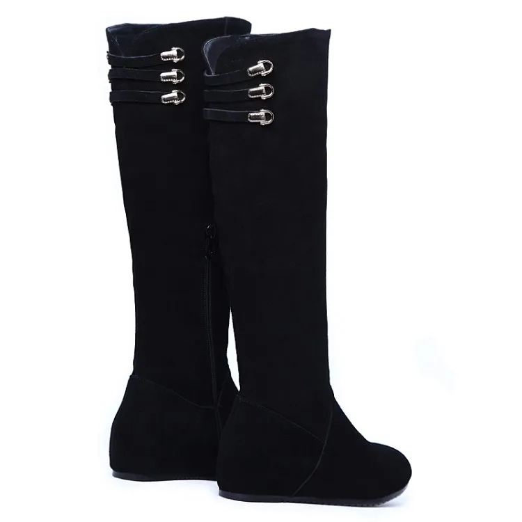2015 mujeres plataforma plana cuero genuino de caña alta de invierno Botas  de gamuza Botas largas Botas mujer zapatos grandes del tamaño|zapatos  mujer|long bootswinter boots - AliExpress