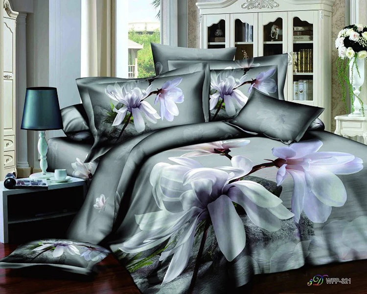 5pcs Comforter Sets White Flower Gray Luxury Queen Sheets 5pcs Comforter Sets White Flower Gray Luxury Queen Sheets Christmas Bedspreads Bedding Duvet Bed In A Bag From Home