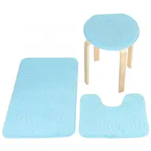 3 шт./компл. домашний душ занавеска коврик крышка для унитаза коврик нескользящий коврик для ванной