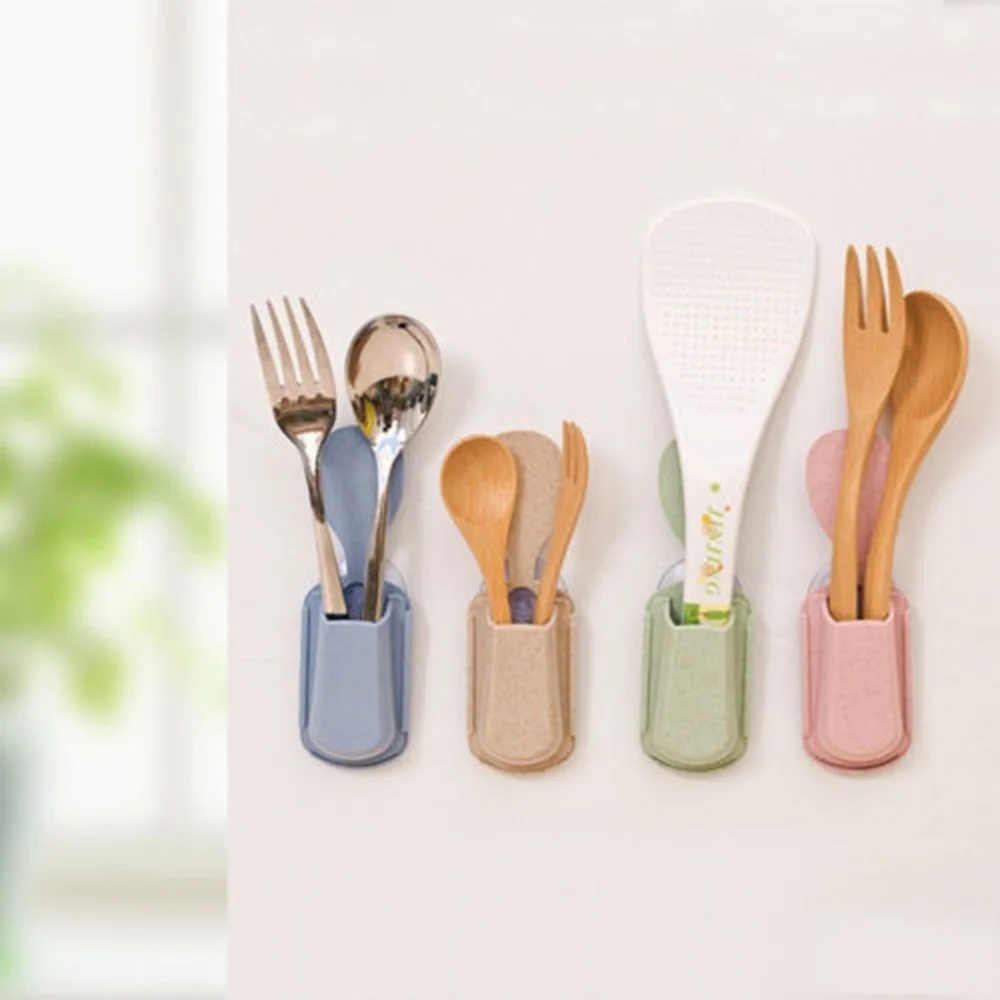 

Plastic Wheat stems Hot Sucker Rice Spoon Storage Holder Rack Wall Hanger For Pressure Cooker Tool
