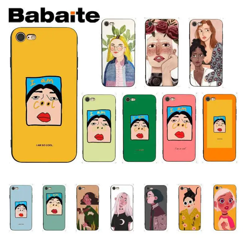 

Babaite Funny Cartoon Gilr I am so cool TPU Soft Phone Case for iPhone X XS MAX 6 6S 7 7plus 8 8Plus 5 5S XR 11 11pro 11promax