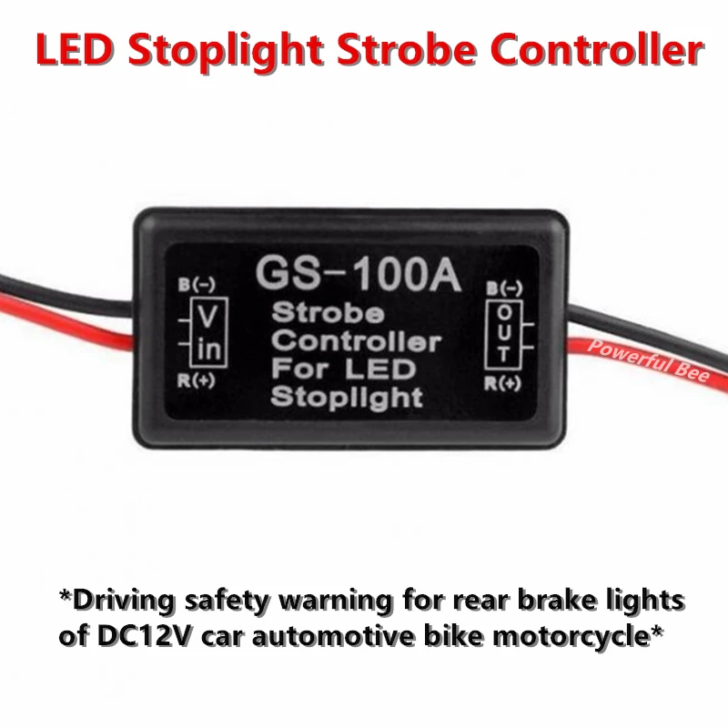 

Super safe driving warning strobe controller of LED stoplight rear high brake tail lights for the DC12V car auto bike motorcycle