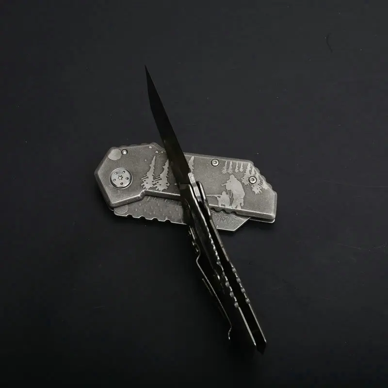 Hysenss S288D 3D узор потертый Тактический Складной нож Открытый Отдых Охота выживания карманный EDC Инструменты Нож