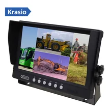 9 дюймов 4 Сплит Quad ЖК-экран Цвет дисплея заднего вида автомобиля монитор для грузовика автобус реверсивная камера 4 PIN авиация DC12-24V 4CH