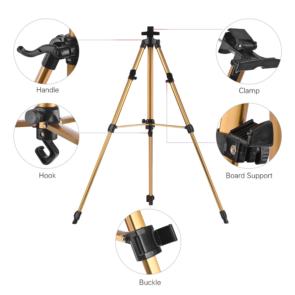 Алюминиевый мольберт стенд Штатив регулируемая высота 19 ''-55'' крепкий полевой мольберт для покраски с сумкой товары для рукоделия