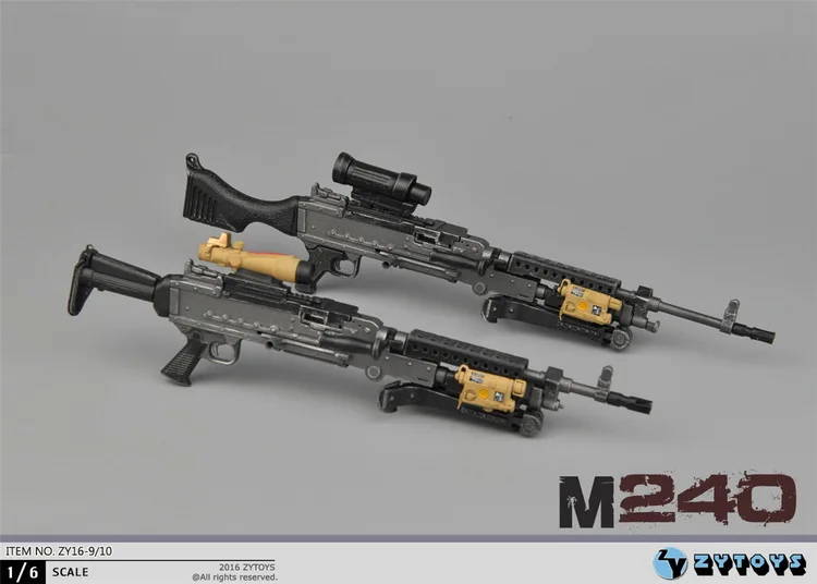 Кукла в масштабе 1/6 аксессуар для куклы M240L или M240B пластиковая модель пулемета 12