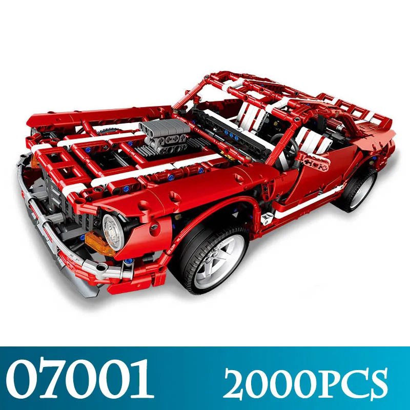 

Creative MOC Series 07001 2000Pcs The 2014 Muscle Car Model Building Blocks Children Educational Bricks Toys Christmas Gifts