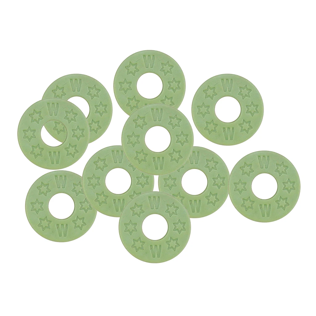 10 Pieces Acoustic Electric Guitar Bass Strap Block Rubber Safety Strap Lock Washer Gasket Cushion