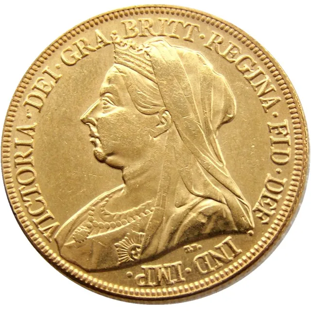 1893 Great Britain Queen Victoria Proof 1 Sovereign Gold Coin In Non 1893 Great Britain Queen Victoria Proof 1 Sovereign Gold Coin
