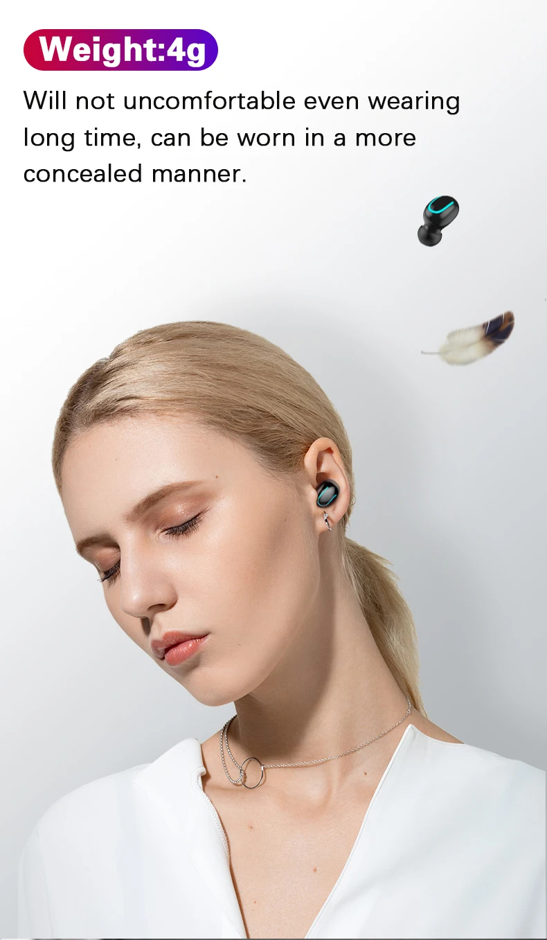 Dikdoc Bluetooth наушники-вкладыши handfree HiFi высокое качество звука беспроводные наушники mega bass 1500mAh power box TWS earhone