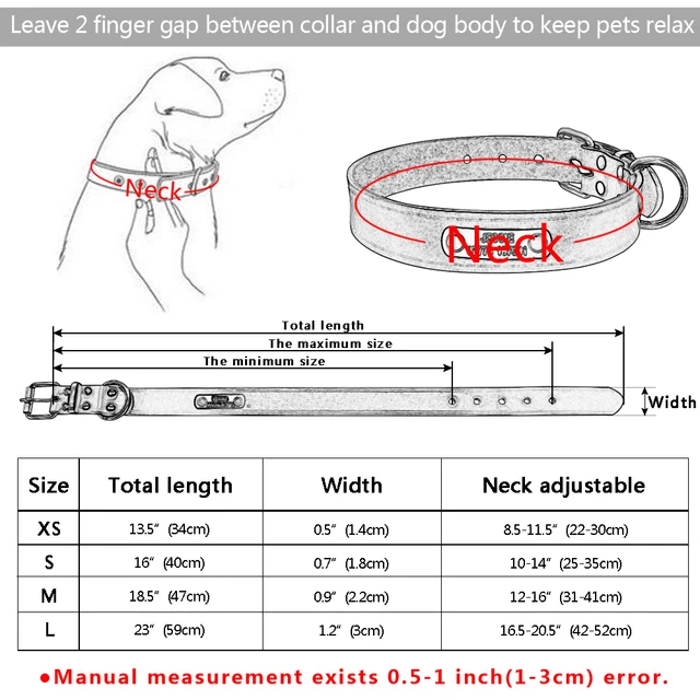 Collier chien d'identification de chien personnalisé en cuir véritable – Image 6