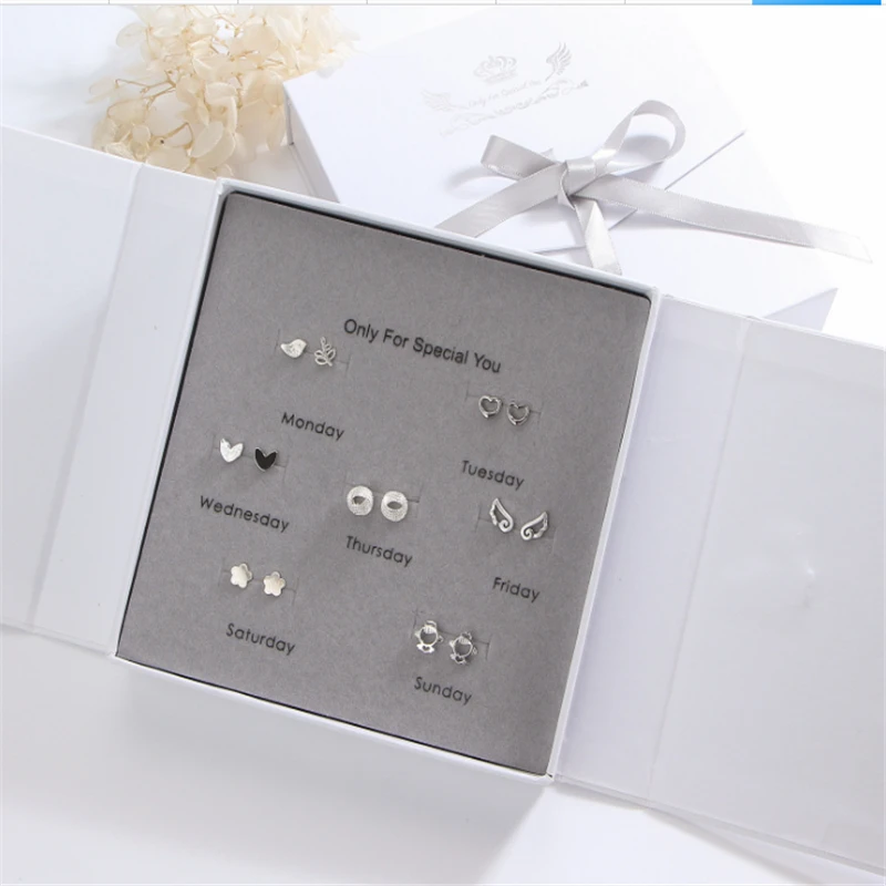

Hot selling sterling silver creative daily simple patterns multi-style ear ornaments