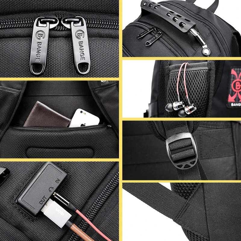 Мужской женский рюкзак 17 дюймов рюкзак для ноутбука USB зарядка Водонепроницаемый 40л дорожная сумка рюкзак школьный рюкзак для подростков