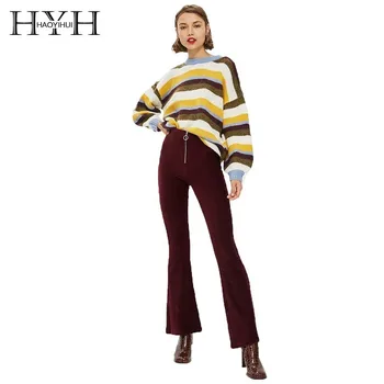 

HYH Haoyihui 2019 New Fashion New Arrivals European American Style Simple Commuter Witty Hot Sale Ladies Casual Fit Sweaters