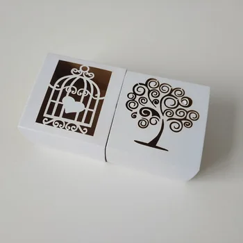 

50pcs Paper Candy Box Laser Cutting Tree Gift Cupcake Boxes For Festival Banquet Decoration Party Supplies Gift Favor Decoration