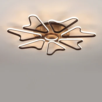 

coffee/white modern led ceiling light with remote control for living room master room lampara techo lustre home lighting