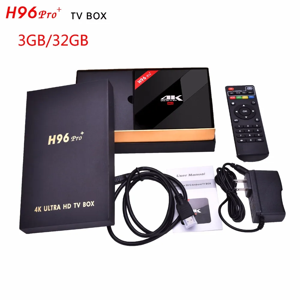 

AKASO H96 Pro Plus 3GB/32GB Octa-core Android Wifi TV Box 4K 2.4GHZ/5.8GHZ Bluetooth BT4.0 Smart Set Top Box Media Player S912
