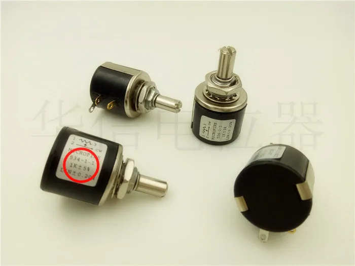 

2pieces 534-1-1 precision multi coil around potentiometer 534 2W 10 circles 1K 2K 5K 10K 20K 50K 100k