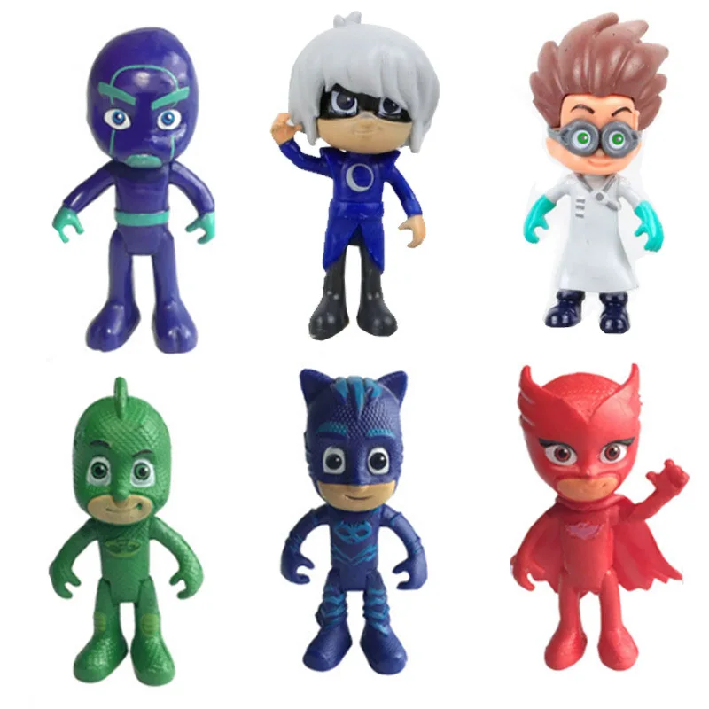 ﻿Buy PJ Masks Figure 6pcs 3.5inch Pj Masks Characters Catboy Owlette