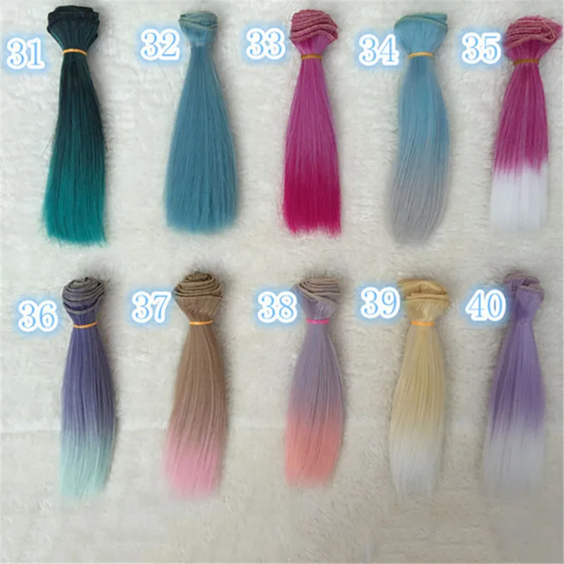 

1/3 1/4 BJD Wig Oogjes Accessories For Doll Color Wig Gradient Bjd Doll Accessories Hair For Dolls Multiple Colour
