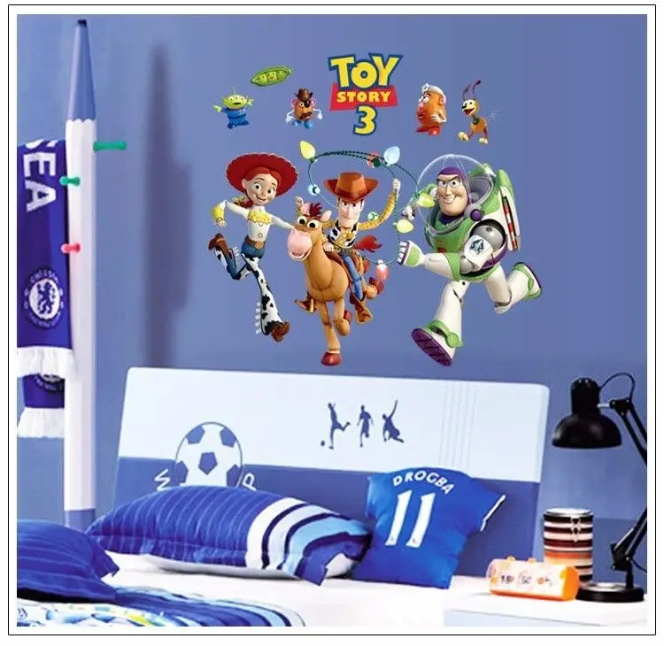 

2016 Hot Sell Toy Story Woody Buzz Lightyear Wall Decals Removable Sticker Kids Decor