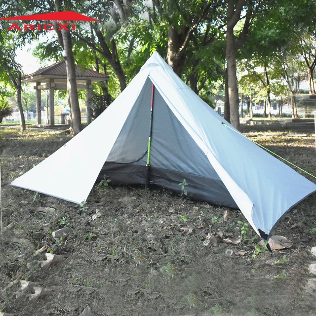 Best Price 260cm length ARICXI Outdoor Ultralight Camping Tent 4 Season 1 Single Person Professional  Rodless Tent