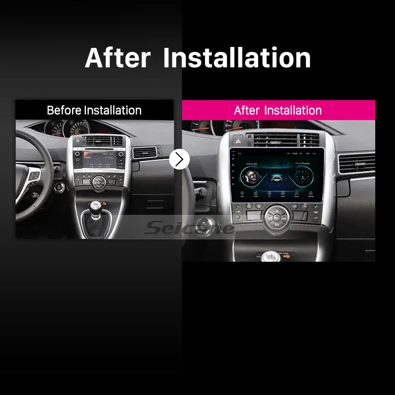 Top Seicane 9 inch GPS Car Multimedia Player 2din Android 8.1 4-core car Auto Radio For Toyota Verso 2011 2012 2013 2014 2015 2016 5