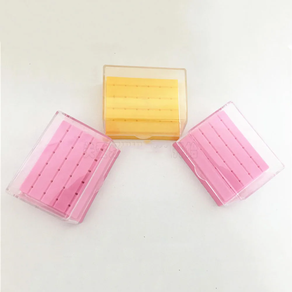 2 Pcs Dental Plastic Bur Holder Burs Block Case Box 24 Holes For Dentist Lab Color Random door protector car door protector 4pcs foam high quality plastic rubber 30 10 3cm guard foam block for parking