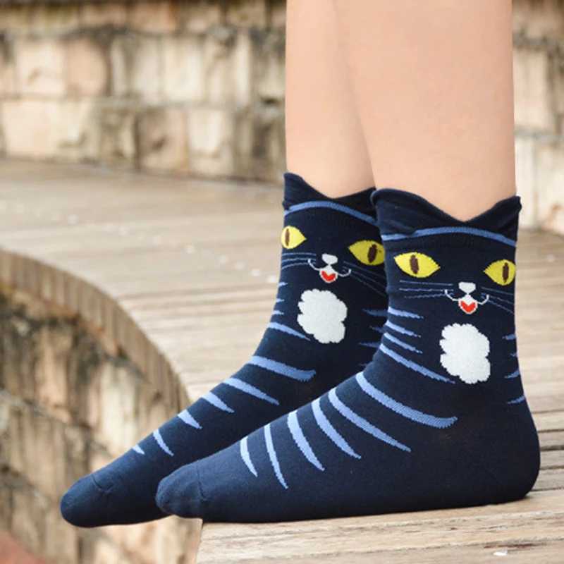 1Pair Cartoon Cute Smiling 3D Sock Mens Novelty Socks Short Shallow