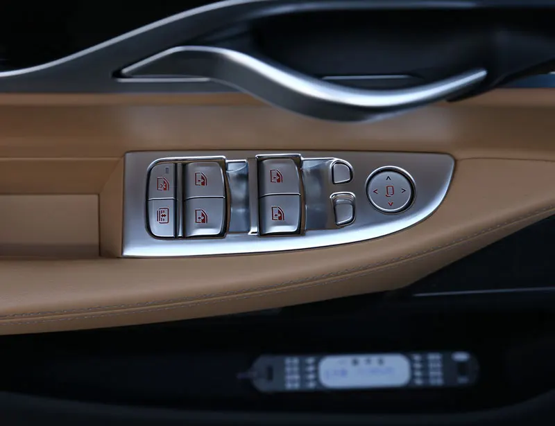 

For BMW 7 Series730li 740li 2016-2017 Car Accessories ABS Chrome Window Lift Switch Button Frame Cover Trim Set of 4pcs