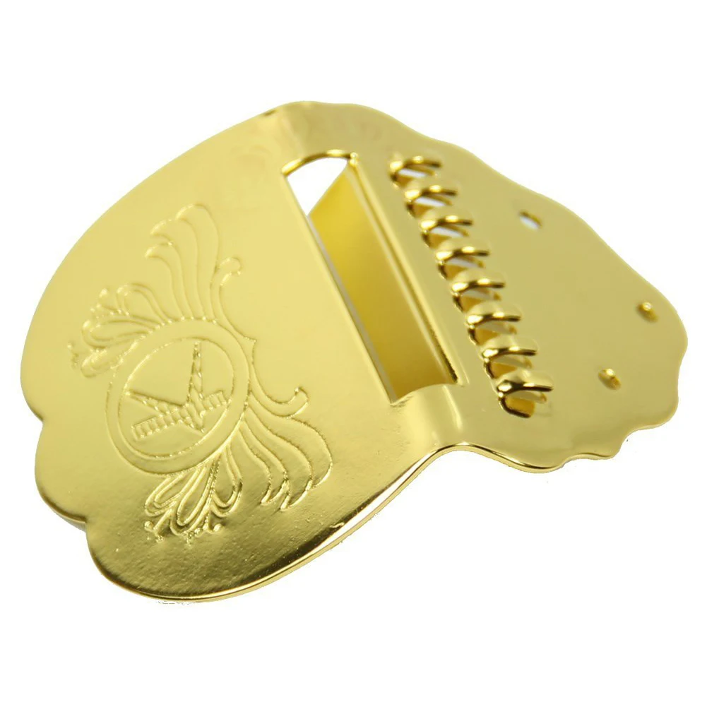 

Wholesale 5X 1PC K Word Golden Scalloped Mandolin Replacement Tailpiece 7cmx5cm