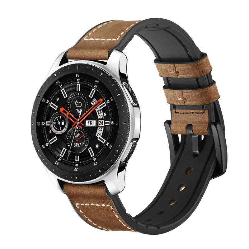 22 мм винтажный кожаный ремешок для samsung Galaxy Watch 46 мм gear S3 Band 20 мм силиконовый ремешок для Galaxy Watch 42 мм Active