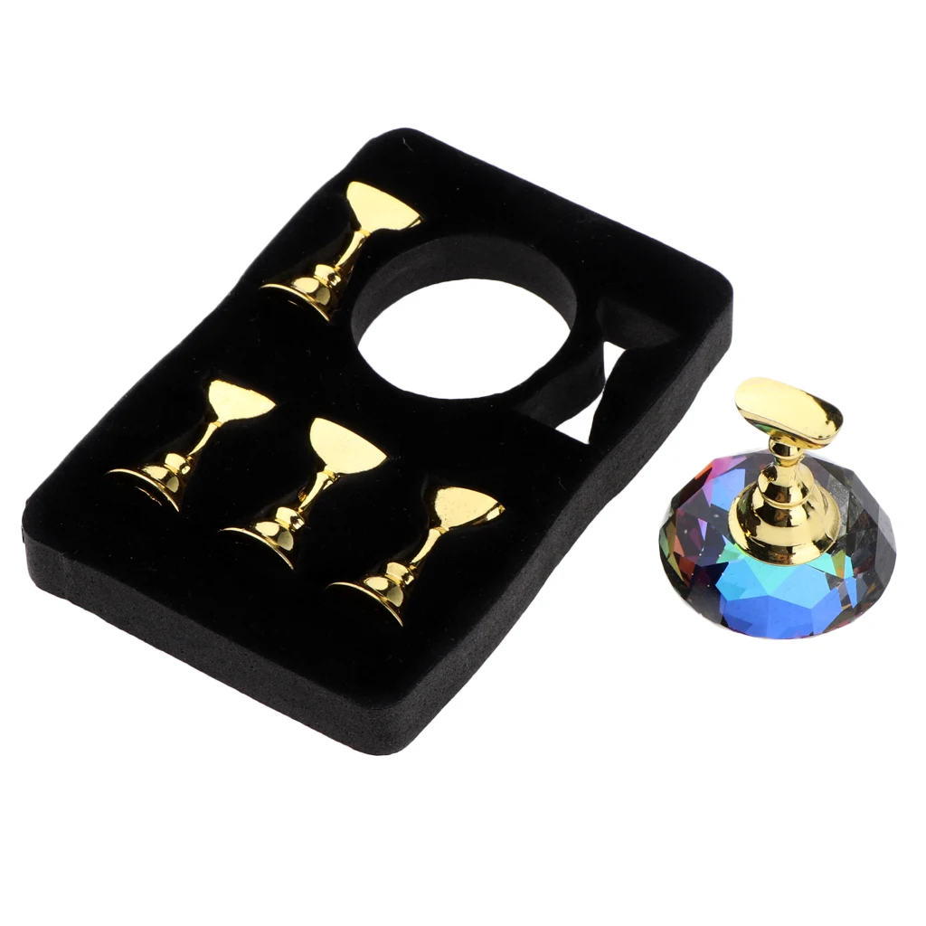 Magnetic False Nail Tips Holder Stand Nails Display Manicure Tool for Nail Art Practice Painting/Drawing and Displaying