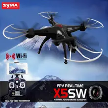 Original SYMA X5SW FPV Drone 2.4GHz 4CH With 0.3MP WIFI Camera Real-Time HD Video 6Axis 3D Flip RC Quadrocopter Helicopter Toys