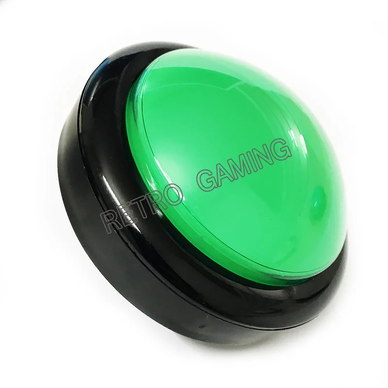 US $359.99 100pcslot Arcade Buttons 100mm Larger Big Dome Convex Type LED Lit Illuminated Push Button for For Arcade Machine DIY Kit