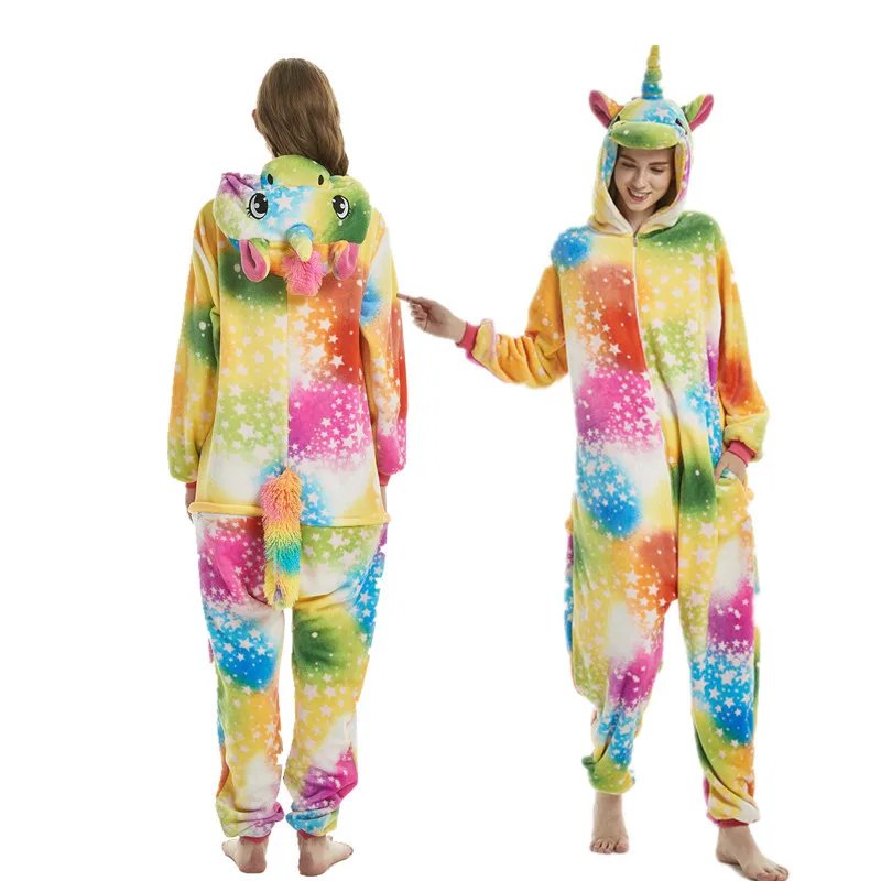 Adults Unicorn Tiger Lion Fox Sika Deer Kigurumi Women's Men's Onesies Pajamas Cosplay Costume for Halloween Carnival Party
