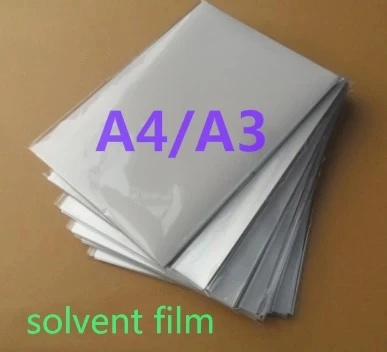 A4 A3 размерная прозрачная пленка для печати растворителя(50 листов одного мешка