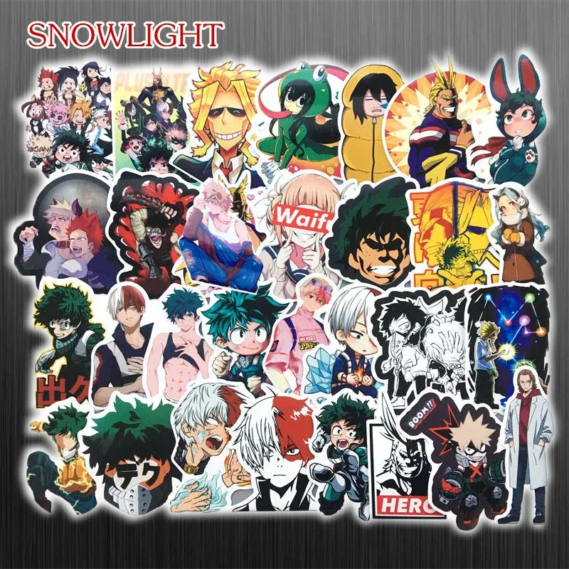 

73Pcs/lot Japan Anime My Hero Academia Cartoon Sticker For Laptop Motorcycle Skateboard Luggage Decal Toy Sticker