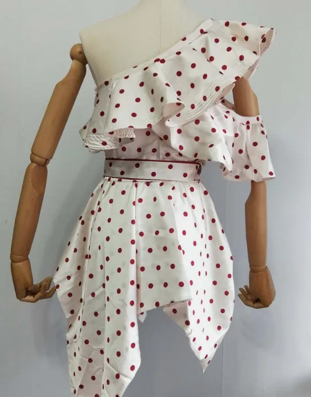 Новинка года; модная летняя Женская Асимметричная блуза с косым плечом ...