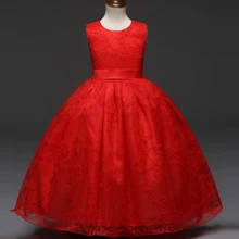 Vestidos Da Menina de flor Meninas Vestido para a Festa de Casamento vestido de Baile Branco Rosa Vestido de Formatura Vestido Vestido Largo Sólida vestir Boda