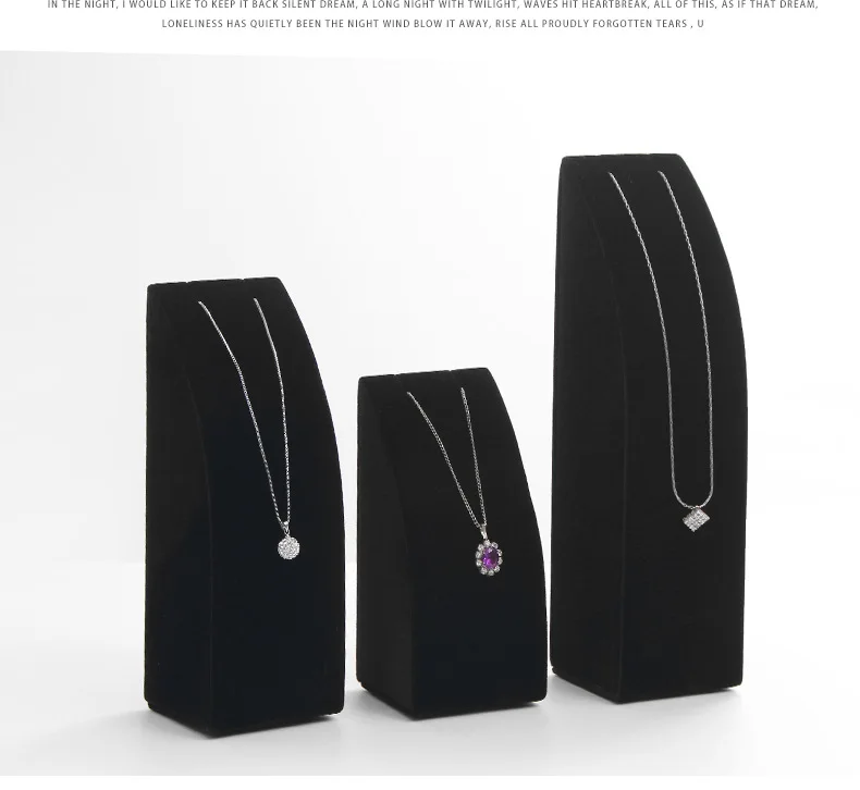 Бархатные ювелирные изделия цепочки и ожерелья подвеска браслет подставка для сережек стенд стойки Show Case черный/серый цвет