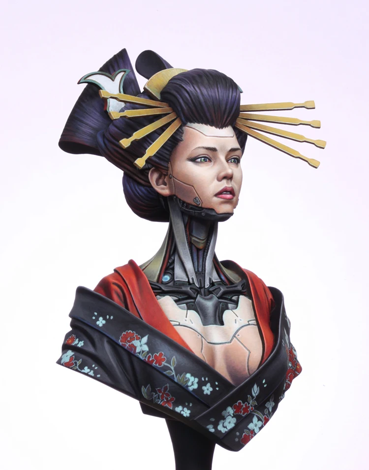 1/10 queen Mechanical girl bust     toy Resin Model Miniature resin figure Unassembly Unpainted