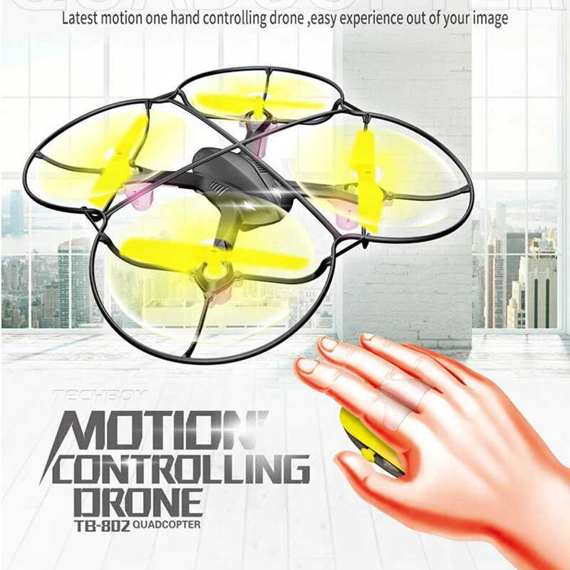 

Random Color New 2.4G 4CH Gesture Sensor Remote Control Quadcopter 360 Flip Headless Model RC Helicopters Drone For Magic Gift
