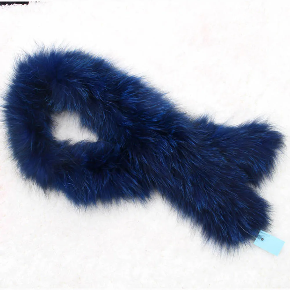 fox fur scarf blue color