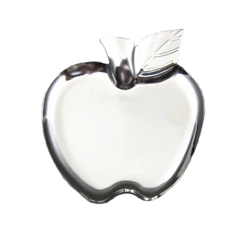 

Stainless Steel Plate Dinner Dish Platos Tray Apple&Heart Shape Plate Mirror Polished Snack Flat Dish Solid Christmas Plate 1pcs