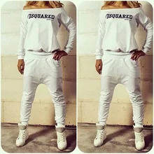 2015 New O-neck Long-sleeve Solid Women Sport Suit Tracksuit Sweatshirt And Pant 2 Pieces Women Clothing Running Sets