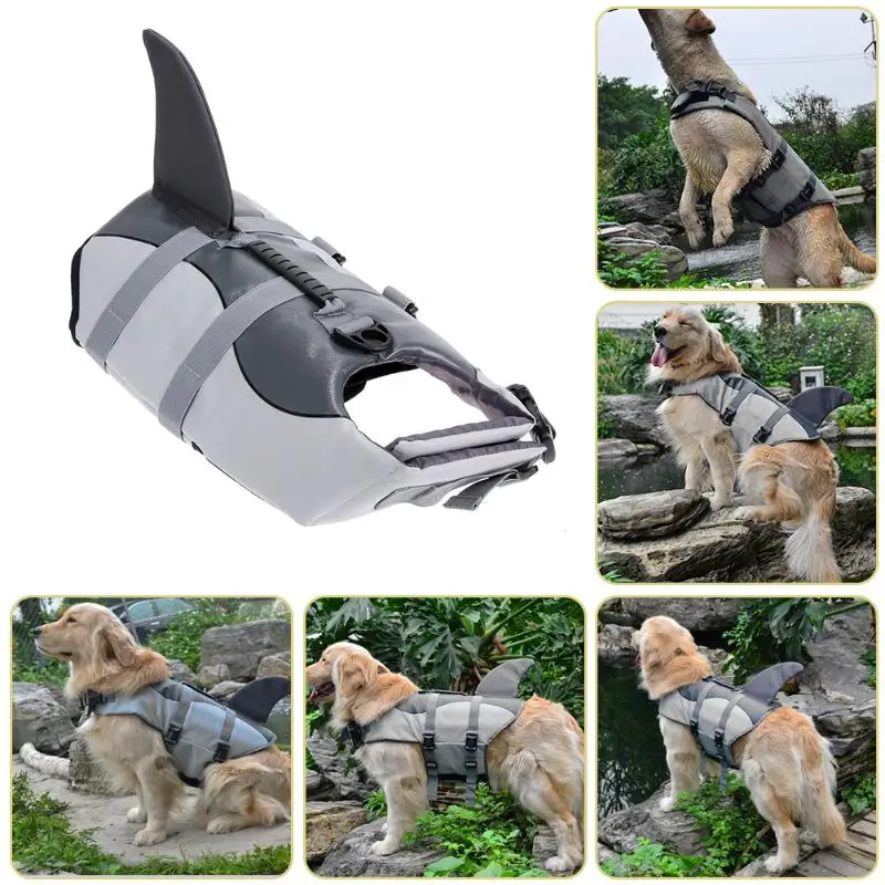Shark Mermaid Shape Dog Life Jacket Pet Safety Vest Pet