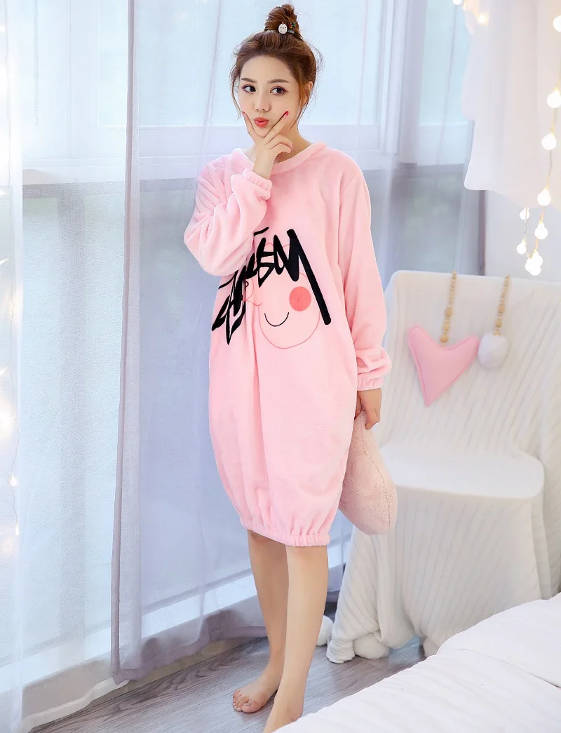 pink flannel nightgown winter 1